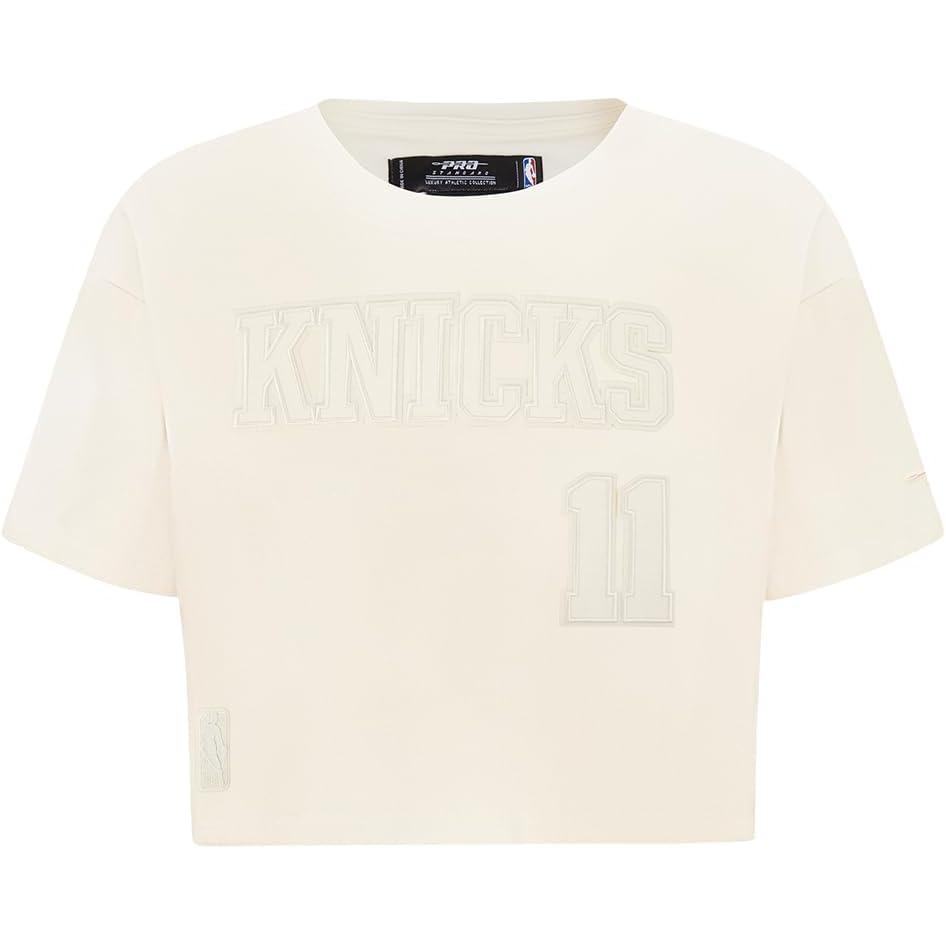 imagePro Standard NBA Womens Womens NBA New York Knicks Neutrals Player Cotton Short Sleeve Boxy TeeEggshell