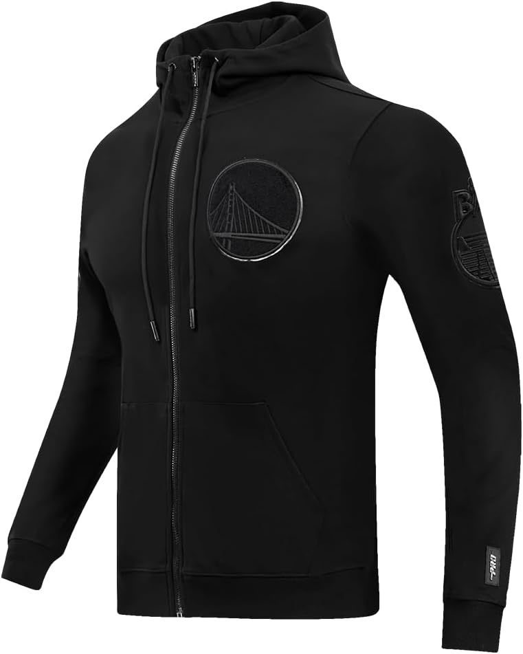 imagePro Standard NBA mens Mens Nba Classic Cotton Double Knit Full Zip HoodieTriple Black