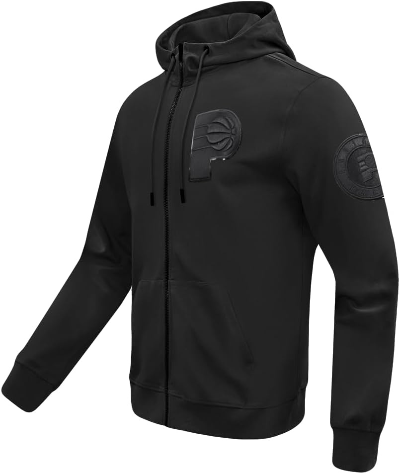 imagePro Standard NBA mens Mens Nba Classic Cotton Double Knit Full Zip HoodieTriple Black