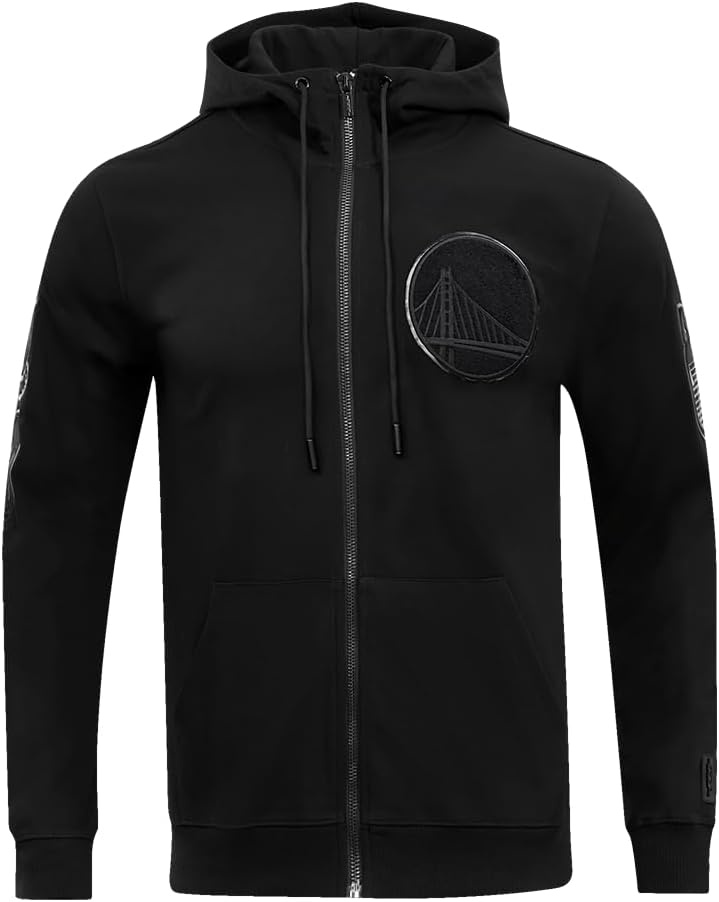 imagePro Standard NBA mens Mens Nba Classic Cotton Double Knit Full Zip HoodieTriple Black