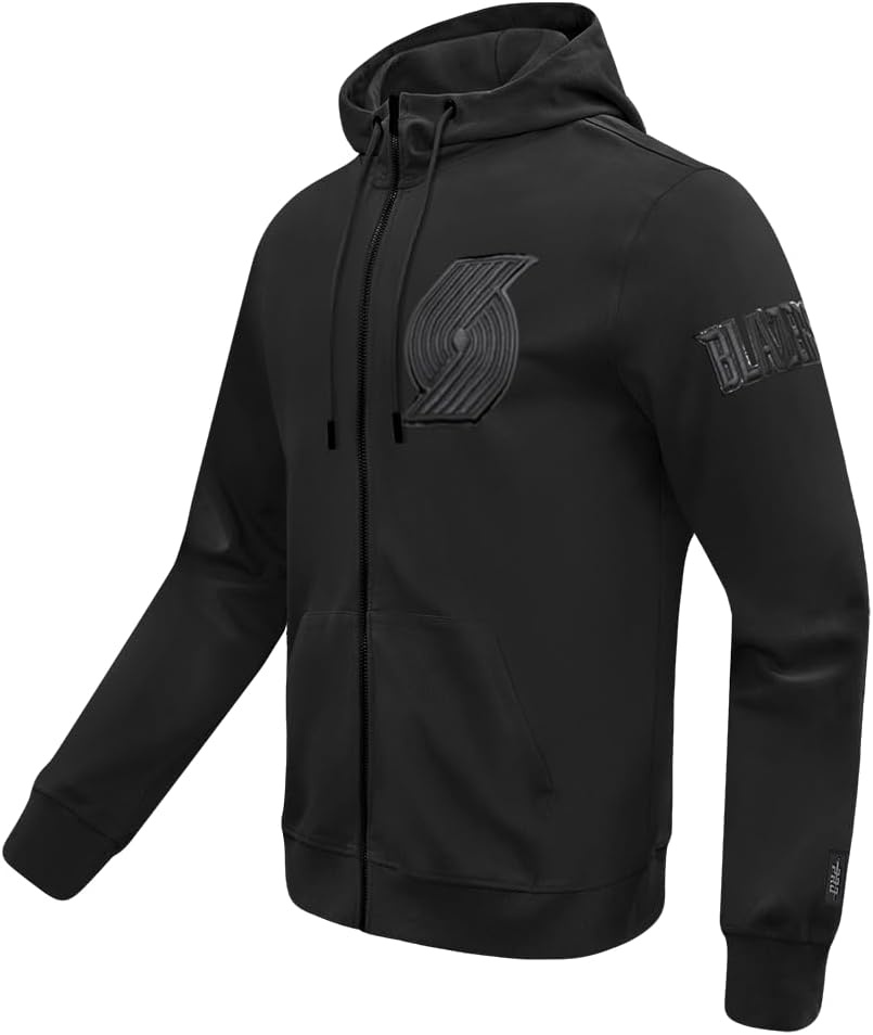 imagePro Standard NBA mens Mens Nba Classic Cotton Double Knit Full Zip HoodieTriple Black