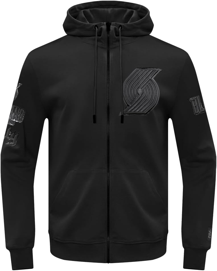 imagePro Standard NBA mens Mens Nba Classic Cotton Double Knit Full Zip HoodieTriple Black