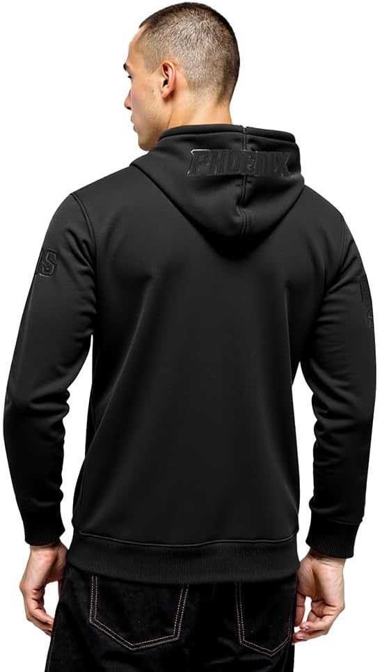 imagePro Standard NBA mens Mens Nba Classic Cotton Double Knit Full Zip HoodieTriple Black