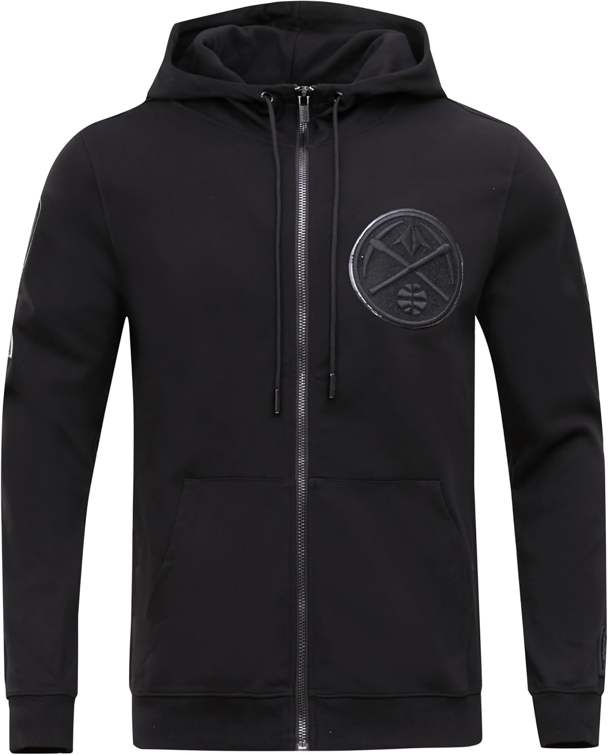 imagePro Standard NBA mens Mens Nba Classic Cotton Double Knit Full Zip HoodieTriple Black