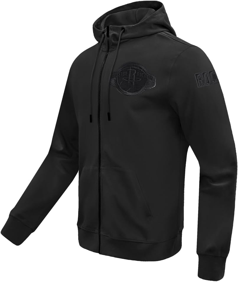 imagePro Standard NBA mens Mens Nba Classic Cotton Double Knit Full Zip HoodieTriple Black