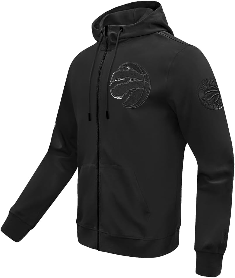 imagePro Standard NBA mens Mens Nba Classic Cotton Double Knit Full Zip HoodieTriple Black