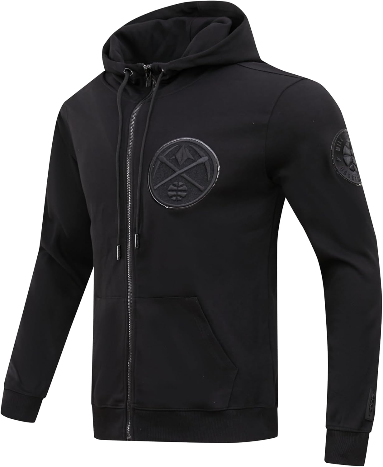 imagePro Standard NBA mens Mens Nba Classic Cotton Double Knit Full Zip HoodieTriple Black