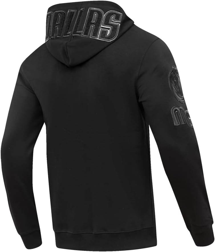 imagePro Standard NBA mens Mens Nba Classic Cotton Double Knit Full Zip HoodieTriple Black
