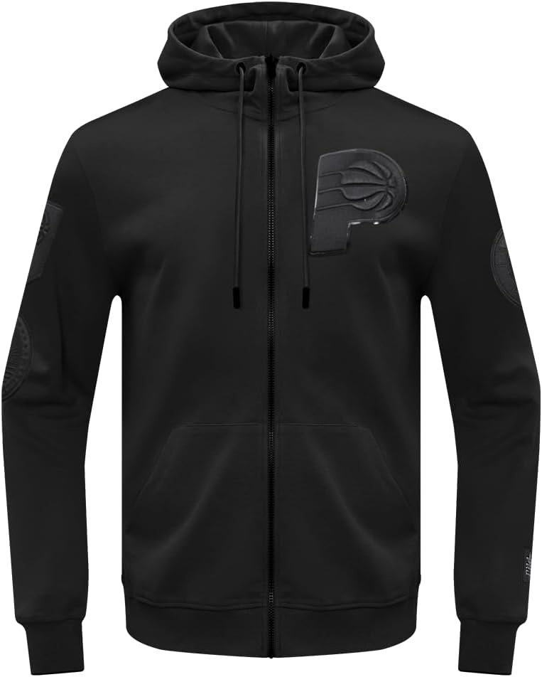imagePro Standard NBA mens Mens Nba Classic Cotton Double Knit Full Zip HoodieTriple Black