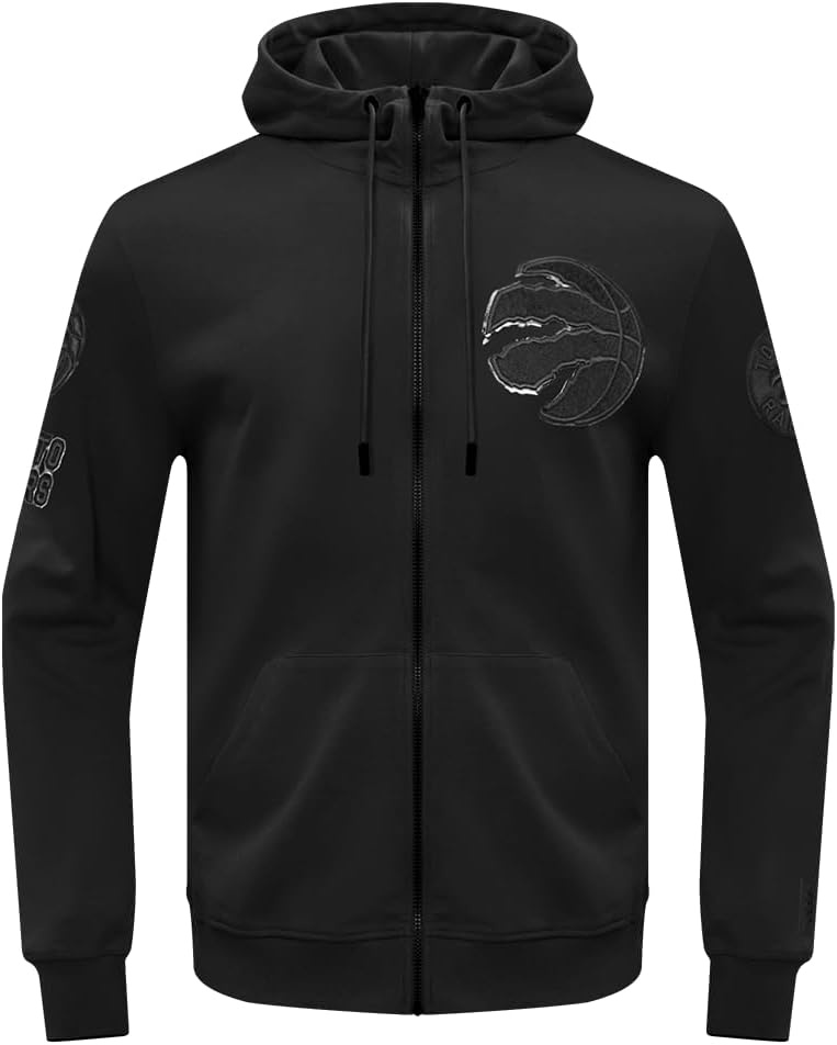 imagePro Standard NBA mens Mens Nba Classic Cotton Double Knit Full Zip HoodieTriple Black