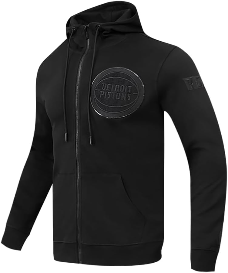 imagePro Standard NBA mens Mens Nba Classic Cotton Double Knit Full Zip HoodieTriple Black