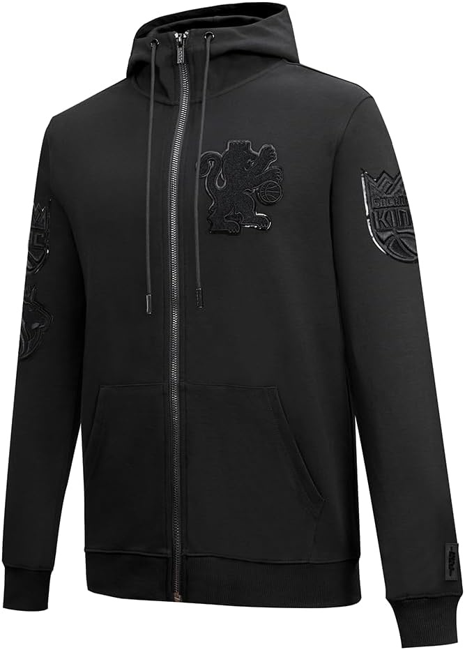 imagePro Standard NBA mens Mens Nba Classic Cotton Double Knit Full Zip HoodieTriple Black