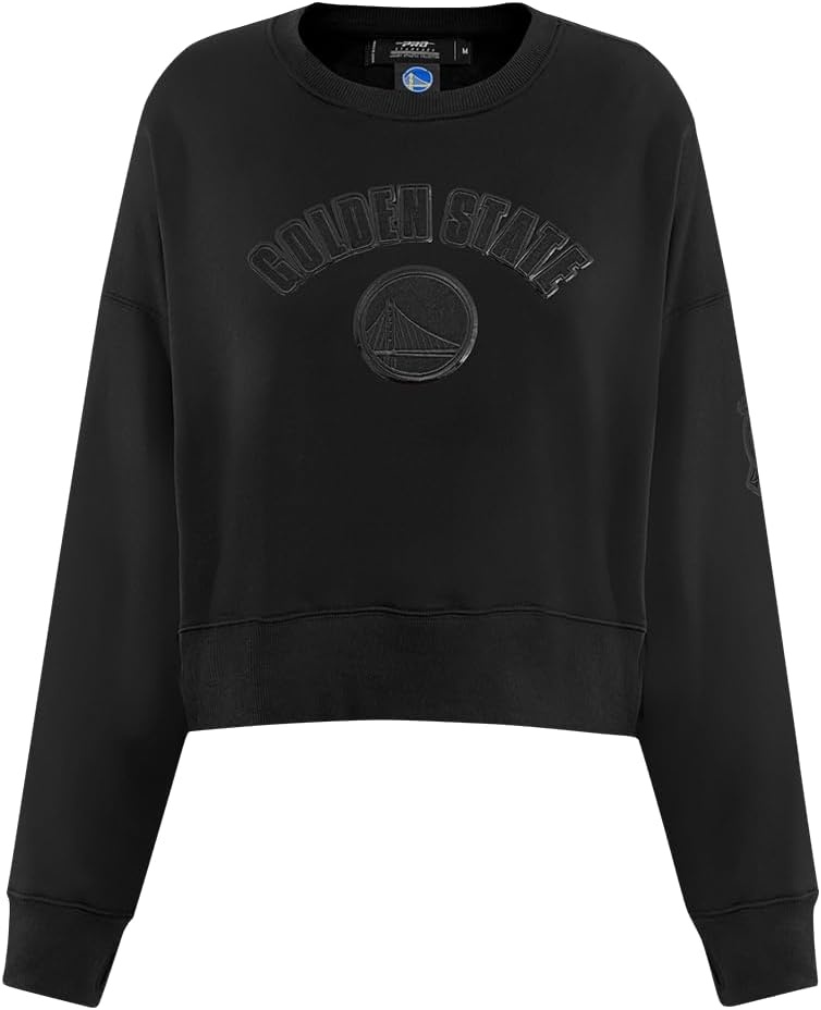 imagePro Standard NBA womens Womens Nba Classic Brushed Back French Terry Crewneck SweatshirtTriple Black