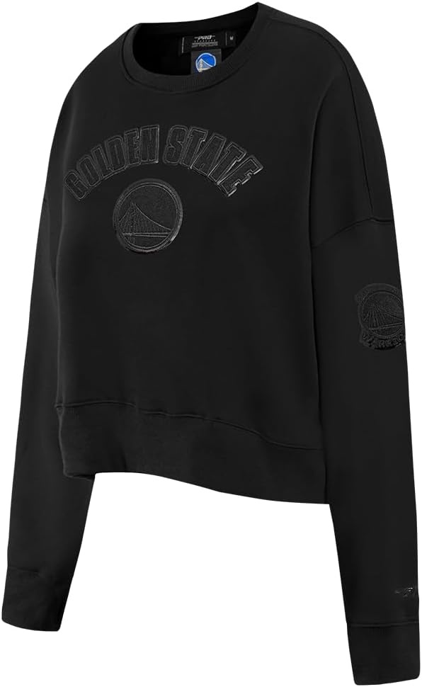 imagePro Standard NBA womens Womens Nba Classic Brushed Back French Terry Crewneck SweatshirtTriple Black
