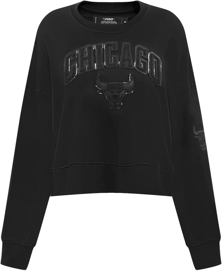 imagePro Standard NBA womens Womens Nba Classic Brushed Back French Terry Crewneck SweatshirtTriple Black