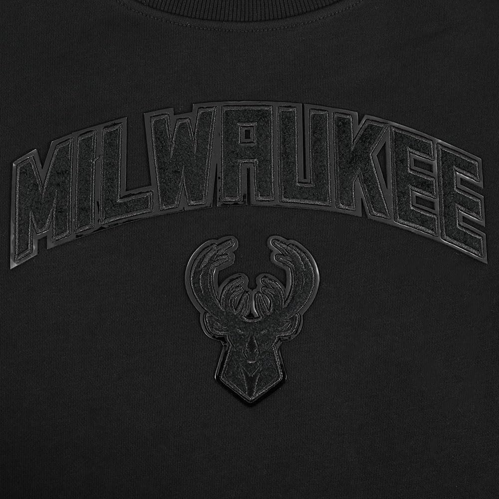 imagePro Standard NBA womens Womens Nba Classic Brushed Back French Terry Crewneck SweatshirtTriple Black