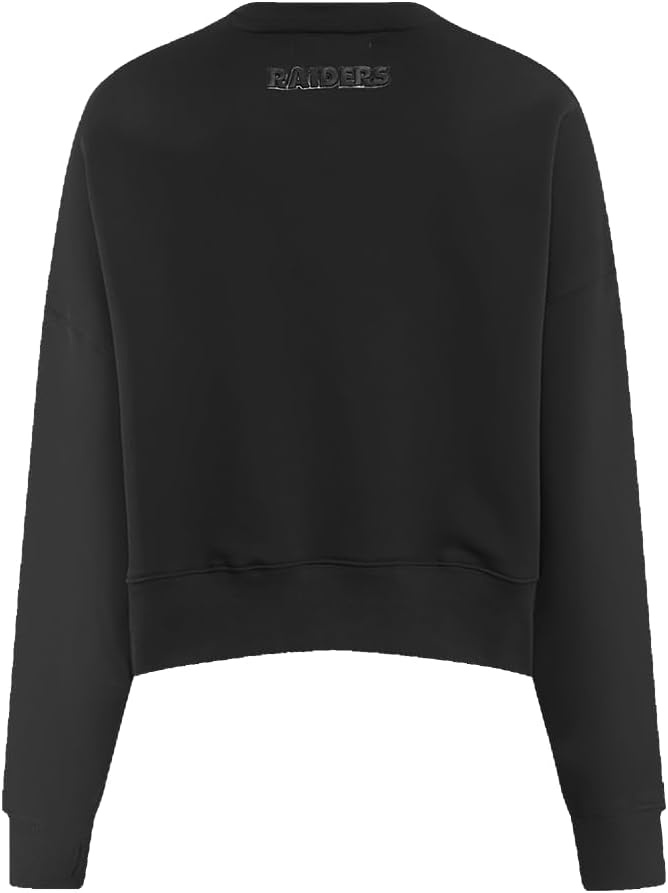 imagePro Standard Womens NFL Classic Brushed Back French Terry Crewneck SweatshirtTriple Black