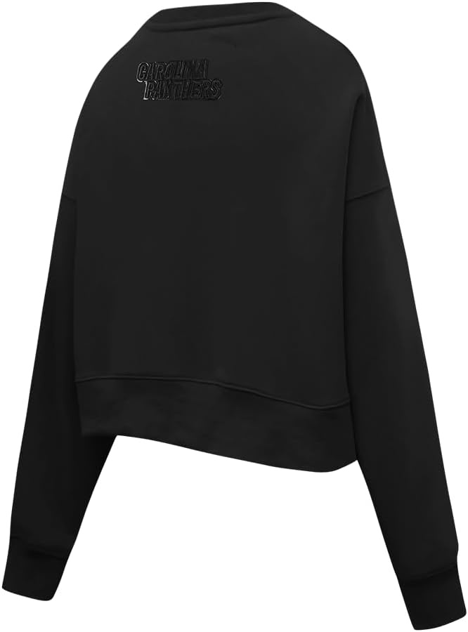 imagePro Standard Womens NFL Classic Brushed Back French Terry Crewneck SweatshirtTriple Black