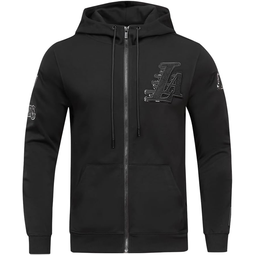 imagePro Standard NBA mens Mens Nba Classic Cotton Double Knit Full Zip HoodieBlack
