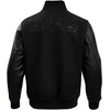 Pro Standard Mens NFL New Orleans Saints Classic Triple Black Varsity Jacket 2XL