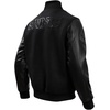 Pro Standard Mens NFL New Orleans Saints Classic Triple Black Varsity Jacket 2XL