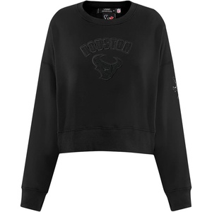 Pro Standard Womens NFL Classic Crewneck Sweatshirt(Triple Black)