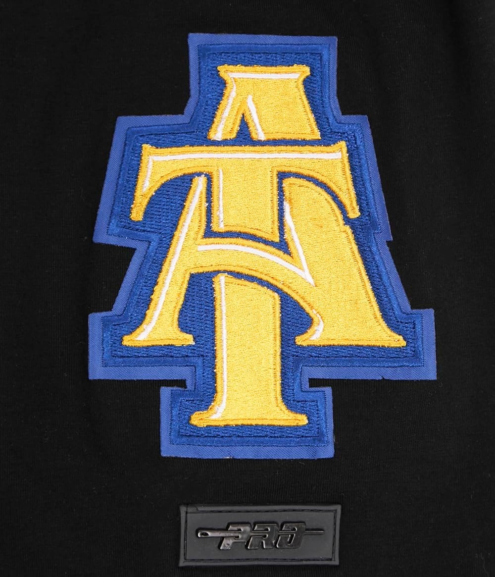 imagePro Standard Mens North Carolina AampT State University Classic Chenille Short Sleeve Tee Black S