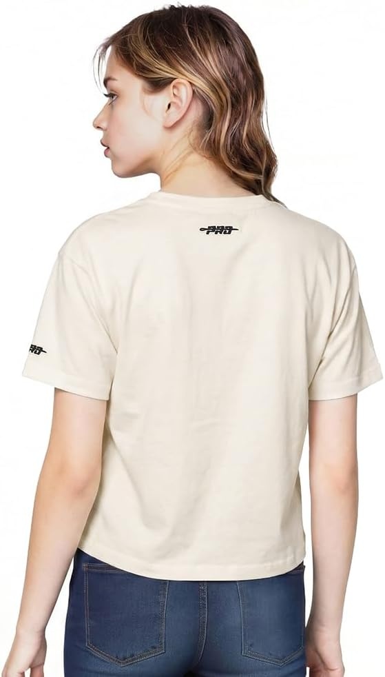 imagePro Standard Big Girls NFL Los Angeles Rams Retro Classics Short Sleeve Boxy Tee Eggshell L