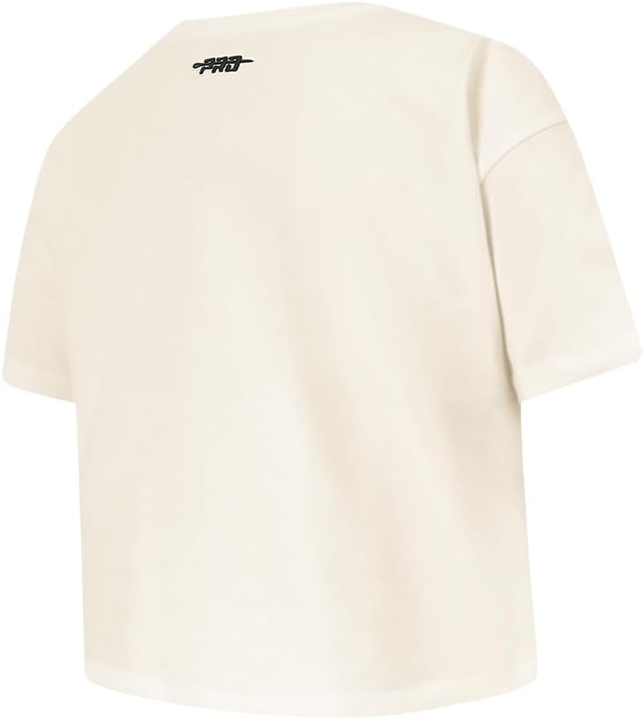 imagePro Standard Big Girls NFL Los Angeles Rams Retro Classics Short Sleeve Boxy Tee Eggshell L