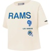 Pro Standard Big Girls NFL Los Angeles Rams Retro Classics Short Sleeve Boxy Tee Eggshell L