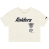 Pro Standard Big Girls NFL Las Vegas Raiders Retro Classics Short Sleeve Boxy Tee Eggshell XL