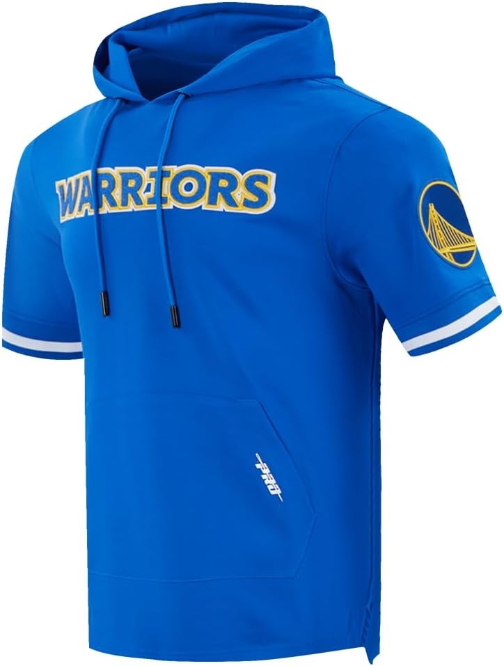 image:imagePro Standard Mens NBA Classic Chenille Cotton Double Knit Short Sleeve HoodieRoyal Blue