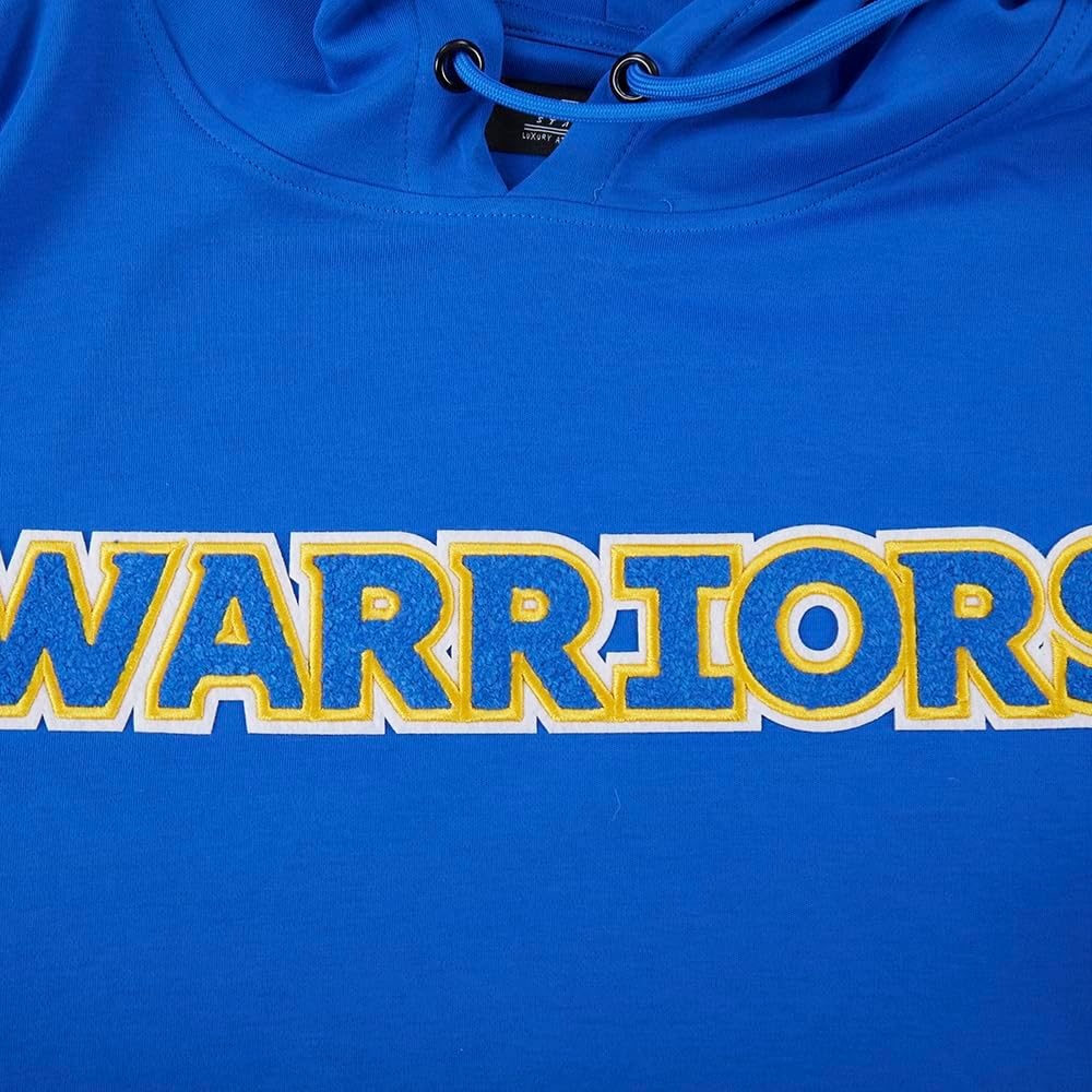 image:imagePro Standard Mens NBA Classic Chenille Cotton Double Knit Short Sleeve HoodieRoyal Blue