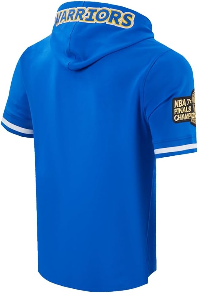 image:imagePro Standard Mens NBA Classic Chenille Cotton Double Knit Short Sleeve HoodieRoyal Blue