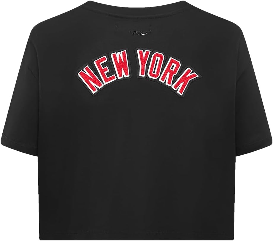 image:imagePro Standard NHL Womens Pro Standard Womens NHL Classic Chenille Short Sleeve Boxy TeeBlack