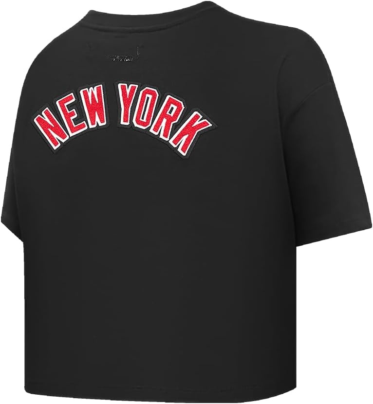 image:imagePro Standard NHL Womens Pro Standard Womens NHL Classic Chenille Short Sleeve Boxy TeeBlack