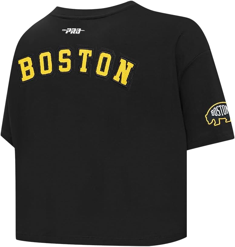 image:imagePro Standard NHL Womens Womens NHL Classic Chenille Cotton Single Jersey Short Sleeve Boxy Tee