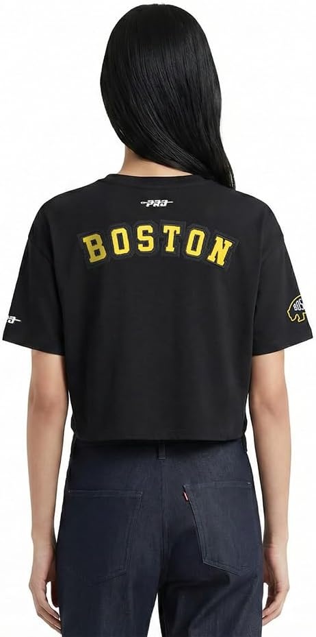 image:imagePro Standard NHL Womens Womens NHL Classic Chenille Cotton Single Jersey Short Sleeve Boxy Tee