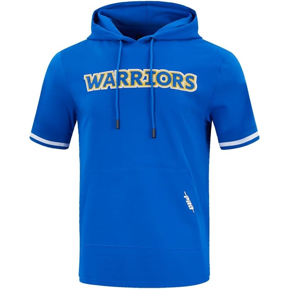 image:imagePro Standard Mens NBA Classic Chenille Cotton Double Knit Short Sleeve HoodieRoyal Blue
