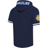 Pro Standard Mens NBA Classic Chenille Cotton Double Knit Short Sleeve Hoodie(Midnight Navy)