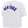 Pro Standard NHL Womens Pro Standard Womens NHL Classic Chenille Short Sleeve Boxy Tee(White)