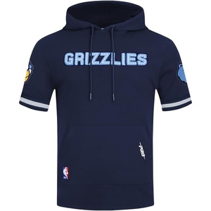 Pro Standard Mens NBA Classic Chenille Cotton Double Knit Short Sleeve Hoodie(Midnight Navy)