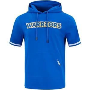 Pro Standard Mens NBA Classic Chenille Cotton Double Knit Short Sleeve Hoodie(Royal Blue)