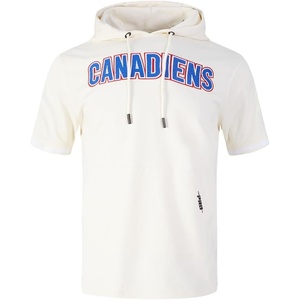 Pro Standard Mens NHL Classic Chenille Double Knit Short Sleeve Hoodie(Eggshell)