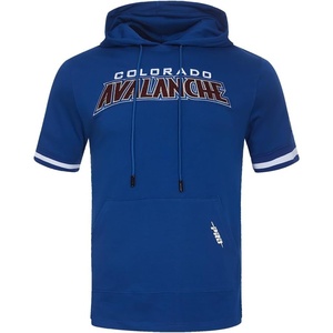 Pro Standard Mens NHL Classic Chenille Double Knit Short Sleeve Hoodie(Team Color)