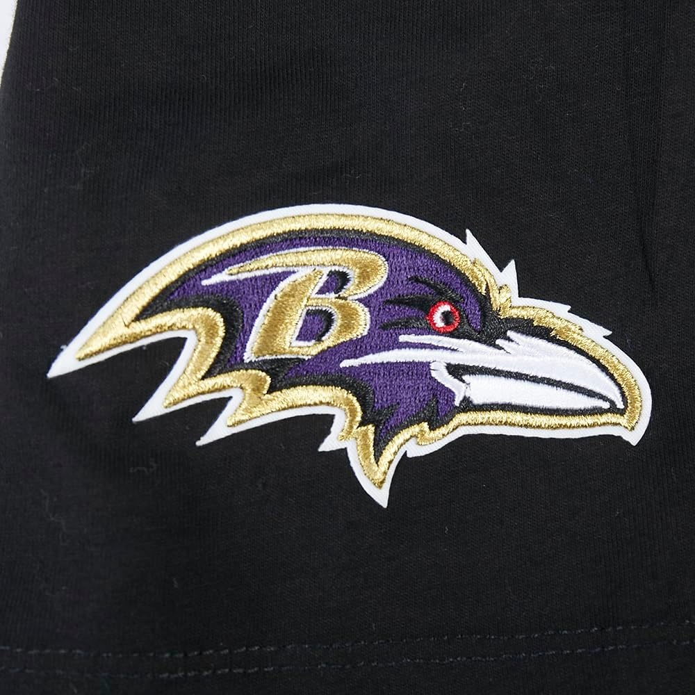 image:imagePro Standard Big Boys NFL Baltimore Ravens Classic Chenille Short Sleeve Tee Black S