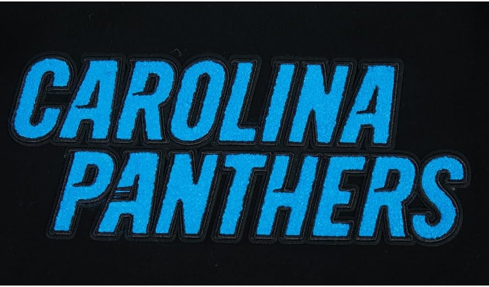 image:imagePro Standard Big Boys NFL Carolina Panthers Classic Chenille Short Sleeve Tee Black S
