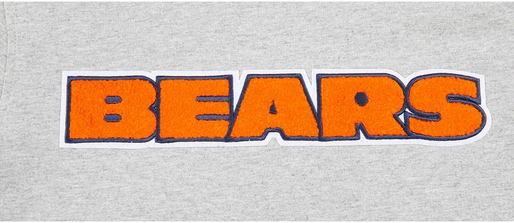image:imagePro Standard Big Boys NFL Chicago Bears Classic Chenille Short Sleeve Tee Heather Grey S