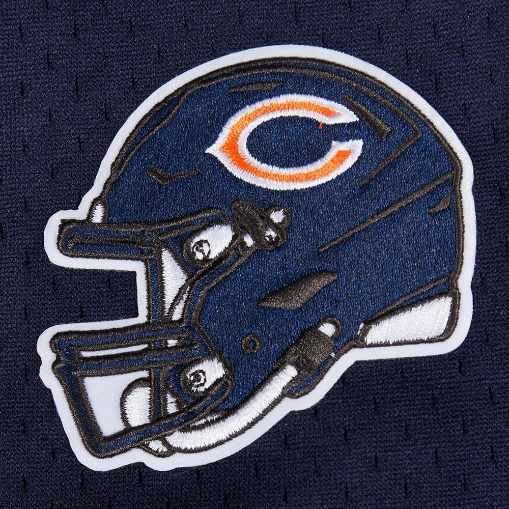 image:imagePro Standard Big Boys NFL Chicago Bears Mesh Button Down Mesh Top Midnight NavyOrange M