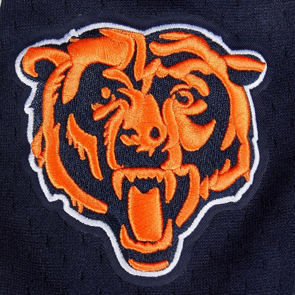 image:imagePro Standard Big Boys NFL Chicago Bears Mesh Button Down Mesh Top Midnight NavyOrange M